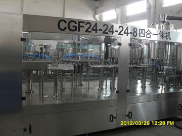 3000 - 20000 Bph Stainless Steel Liquid Bottle Filling Machine 4 In1 Plastic Screw Cap